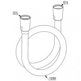 KLUDI SUPARAFLEX Душевой шланг, 1250 мм, арт. 6107105-00