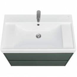 Ona Тумба под раковину 800, зеленый матовый 2 ящика (подходит раковина ZRU9307562,732799C000,73279A4000,732700C000 / 732700B000)