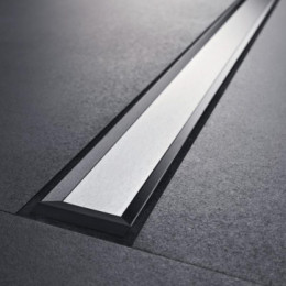 154.451.00.1 CleanLine20 Крышка душевого канала L=30-130см, с покрытием из нержавеющей стали/черная, полированная нержавеющая сталь