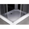 Душевая кабина CS-5180-13R G, 100*80*215 низкая, серая, прямоугольная, стекло 4мм, поддон 13 см