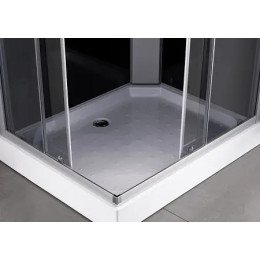Душевая кабина CS-5180-13R G, 100*80*215 низкая, серая, прямоугольная, стекло 4мм, поддон 13 см