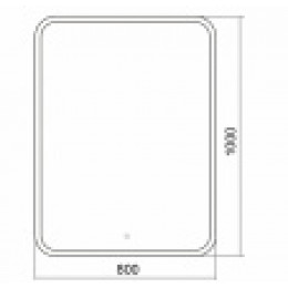 AZARIO зеркало Стив 800*1000 вертикальное, сенсор выкл