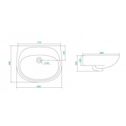 Умывальник "Анимо -60" б/отв