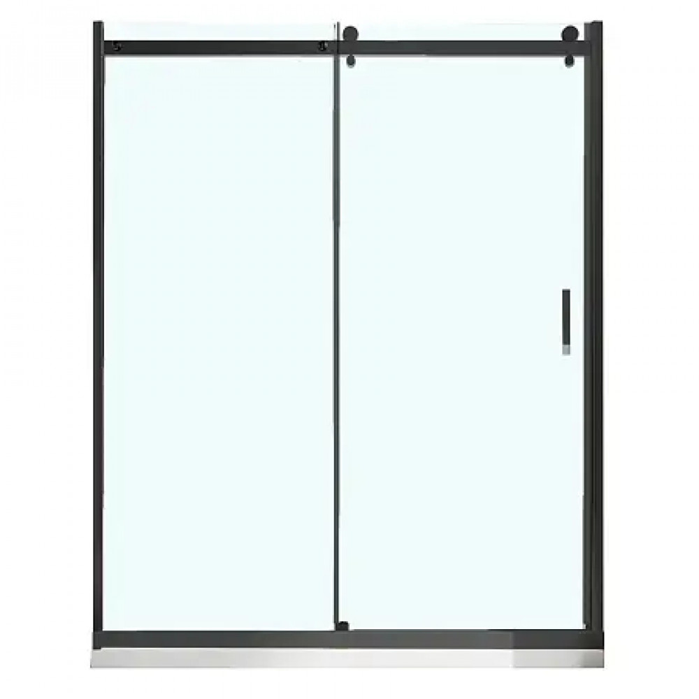 AZ-733-170-BM-CL Душевое ограждение BERN DRO-170х195-BM-CL, прозрачное стекло 6 мм, профиль матовый черный