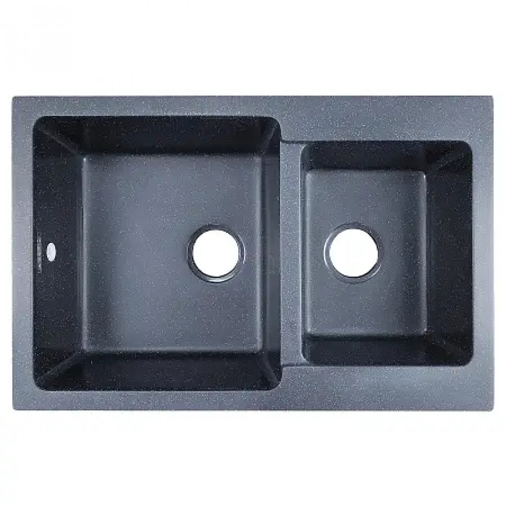 AZARIO кухонная мойка Ostin (770x510х190) Чёрная (сифон)