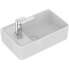 T299501 STRADA II Guest Асимметричный умывальник 45 см (платформа и отверстие под смеситель слева), для монтажа с дизайн-сифоном