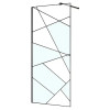 AZ-271-90-MB-CGP Душевая перегородка Walk-in, 90x195-MB-CGP, в рамке, Графический принт 8 мм, профиль матовый черный