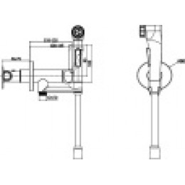 E28317-CP ELATE 2.0 смеситель с гигиеническим душем на одно отверстие, хром