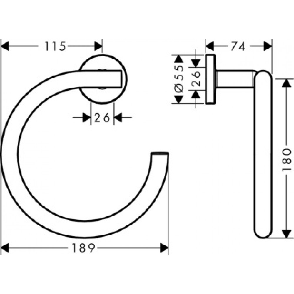 41724000 Logis Universal полотенцедержатель - кольцо, хром