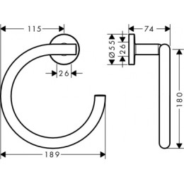 41724000 Logis Universal полотенцедержатель - кольцо, хром