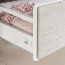 RONDA Модуль д/раковины 600 мм, белый глянец/антрацит (подходит раковина Gap Original)