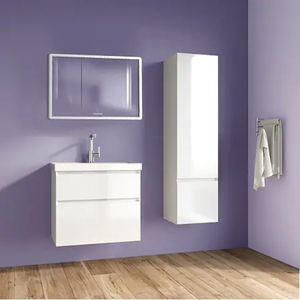 Комплект тумба Velluto 80 (800*660*450) подвесная с раковиной Слим 80