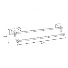 ALTRE Полотенцедержатель трубчатый двойной 60 см, хром