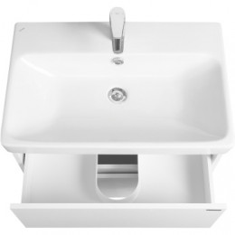 Сканди 70 Тумба Белый матовый/Белый глянец (БЕЗ УМЫВАЛЬНИКА Адриана-70)