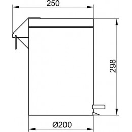 04988010000 Ведро для мусора 5л, хром finish (эффект полированной нержавеющей стали)