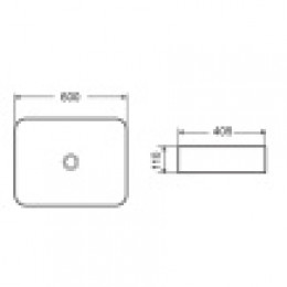 AZ-2174 Раковина накладная. Размер 600*405*110 мм