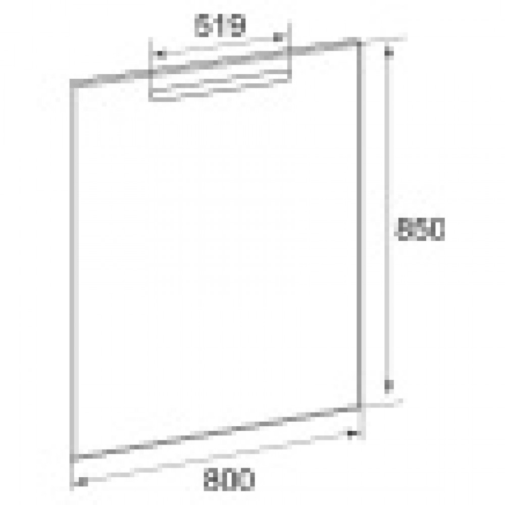 THE GAP ORIGINAL Зеркало  800х850 мм, подсветка, антизапотевание, сенсор (подходит к серии LAKS)