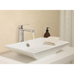 E72337-CP ALEO+ Высокий смеситель на умывальник с дк, хром