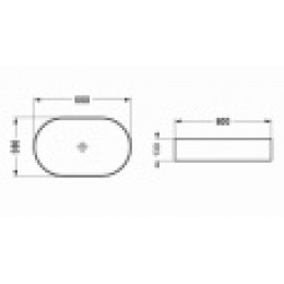 AZ-78330D Раковина накладная 600*380*130 мм