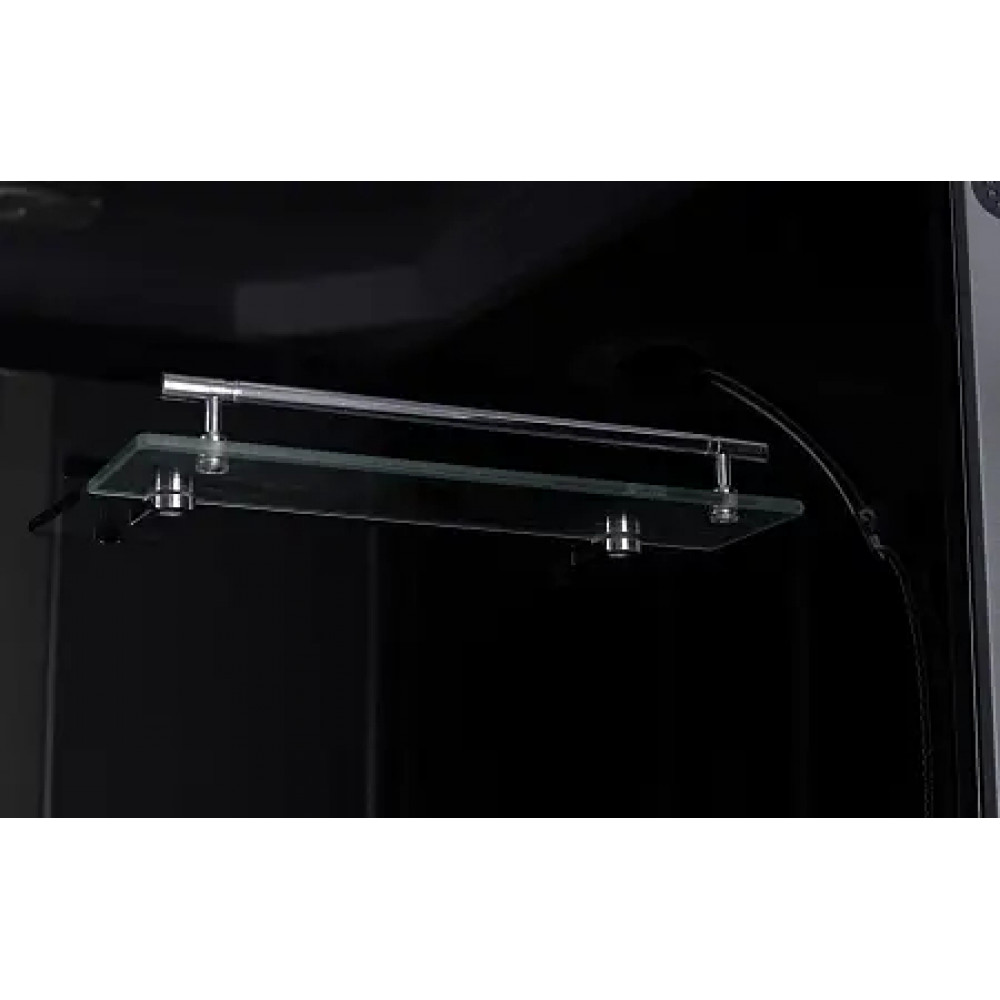 Душевая кабина CS-5180-13L G, 100*80*215 низкая, серая, прямоугольная, стекло 4мм, поддон 13 см