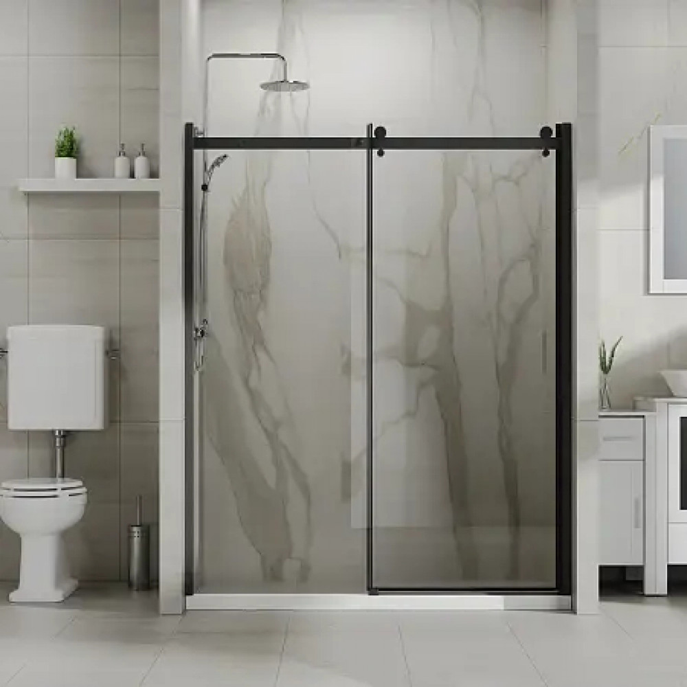 AZ-733-170-BM-CL Душевое ограждение BERN DRO-170х195-BM-CL, прозрачное стекло 6 мм, профиль матовый черный