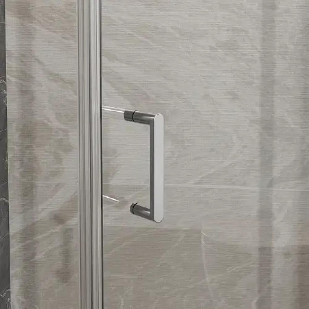 AZ-21C-100-MGR-CL Душевое ограждение SAKURA DIA-100х100х195-MGR-CL, прозрачное стекло 6 мм, профиль матовый графит