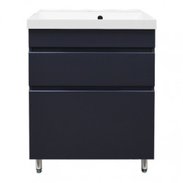 Комплект Тумба Эстима 60/2Н напольная с раковиной Астория 60 Графит