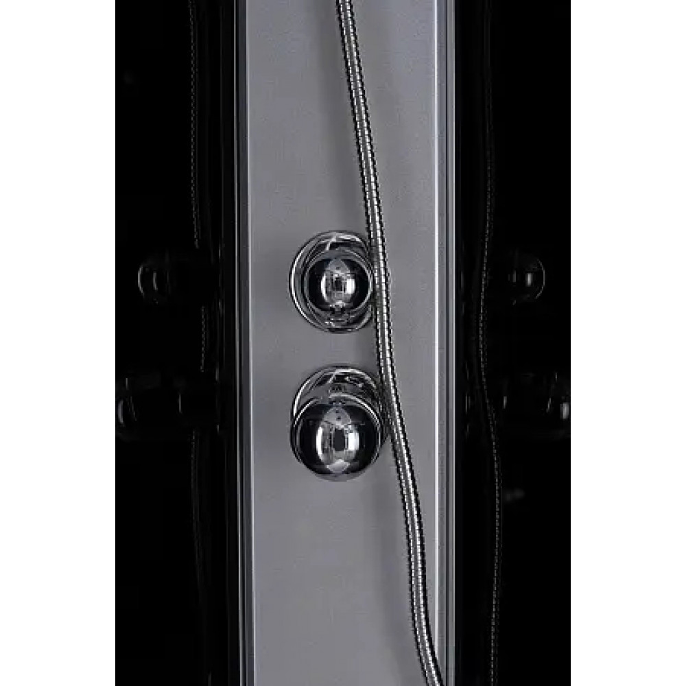 Душевая кабина CS-5180-13L G, 100*80*215 низкая, серая, прямоугольная, стекло 4мм, поддон 13 см