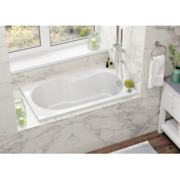 NIKE Ванна акриловая прямоугольная, без панели и каркаса, 120х70 см, белая