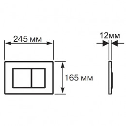 Панель смыва AZARIO FORTE хром матовая (квадратная)