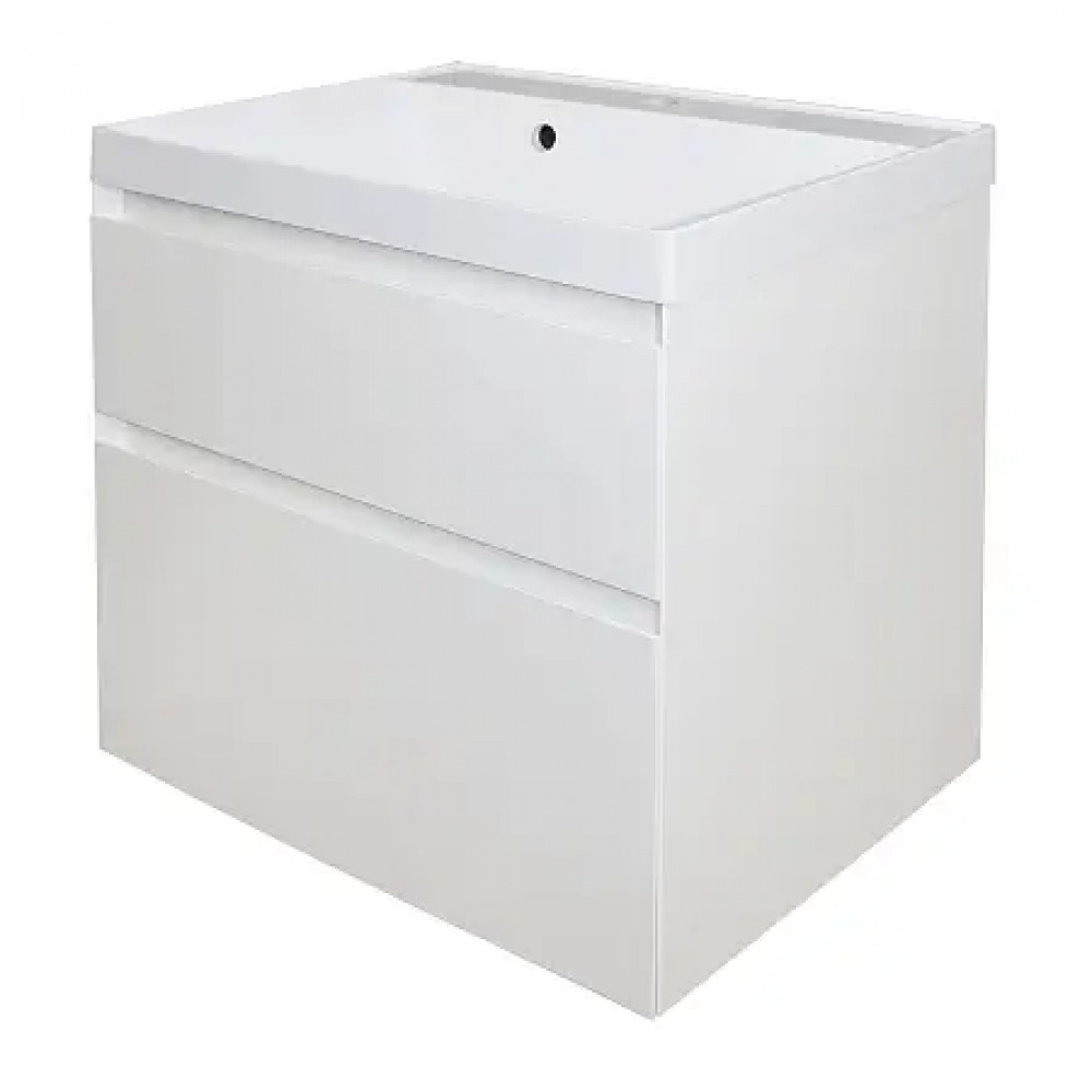 Комплект тумба Velluto 60 (60*60*450) подвесная с раковиной Слим 60