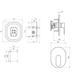 Смеситель встроенный без переключателя CR 066.00