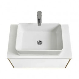 Либерти 70/1 Тумба Дуб Эльвезия/Белый глянец (Адриана 70,MILA 400,MILA 350*350, Одри 420x620 Soft,Лола60)