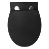 Keras matt black Унитаз подвесной безободковый, с сиденьем микролифт, дюропласт Размер 520*370*360