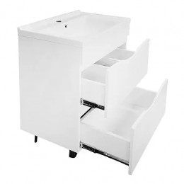 Комплект Тумба Santorini 60 (810*610*470) с раковиной MONTE Neo 60 Белый Глянец