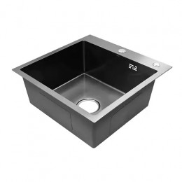 AZARIO кухонная мойка SABRINA (500*500*200) нержавеющая сталь цвет "оружейная сталь" (сифон)