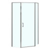 AZ-21C-100-MGR-CL Душевое ограждение SAKURA DIA-100х100х195-MGR-CL, прозрачное стекло 6 мм, профиль матовый графит