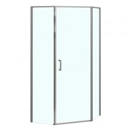 AZ-21C-100-MGR-CL Душевое ограждение SAKURA DIA-100х100х195-MGR-CL, прозрачное стекло 6 мм, профиль матовый графит