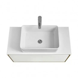 Либерти 90/1 Тумба Дуб Эльвезия/Белый глянец (Адриана 90,MILA 400,MILA 350*350, Одри 420x620 Soft,Лола60)