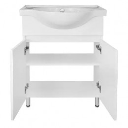 Комплект Тумба Ирис 60Н напольная с раковиной Teo 60 (2 места)