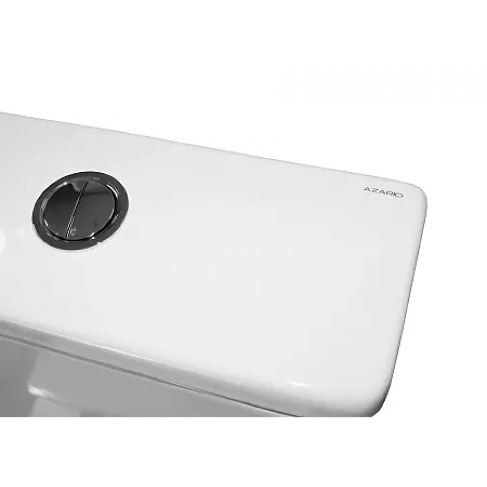 Azario VARO напольный безободковый унитаз в комплекте с сидением ПОЛИПРОПИЛЕН. Размер 615x365x805 мм ( 2 места)