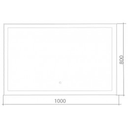 AZARIO зеркало Сантана 1000х800 (сенсор выкл)