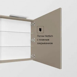 OLETA Шкаф зеркальный 600мм правый, капучино матовый