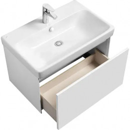 Асти 70 Тумба белый матовый/белый глянец (БЕЗ УМЫВАЛЬНИКА Адриана-70)