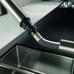 KLUDI L STEEL Однорычажный смеситель для кухни, арт. 45851F877