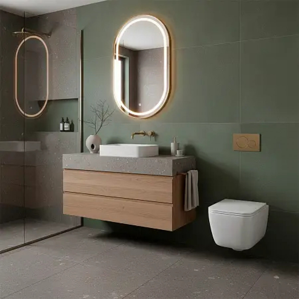 AZ-5104T-WHT VATER Унитаз подвесной с системой смыва Tornado в комплекте с быстросъемным сиденьем микролифт, дюропласт 520*360*350mm