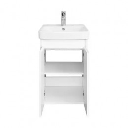 Сканди 45 Тумба Doors Белый глянец/Белый матовый (БЕЗ УМЫВАЛЬНИКА Адриана-45)