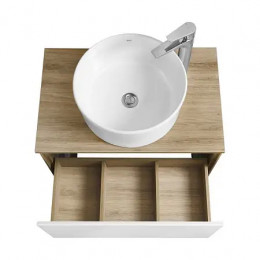 Либерти 70/1 Тумба Дуб Эльвезия/Белый глянец (Адриана 70,MILA 400,MILA 350*350, Одри 420x620 Soft,Лола60)