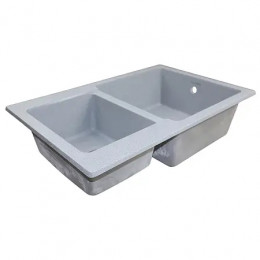 AZARIO кухонная мойка Ostin (770x510х190) Серая (сифон)