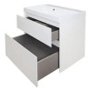Комплект тумба Velluto 60 (60*60*450) подвесная с раковиной Слим 60